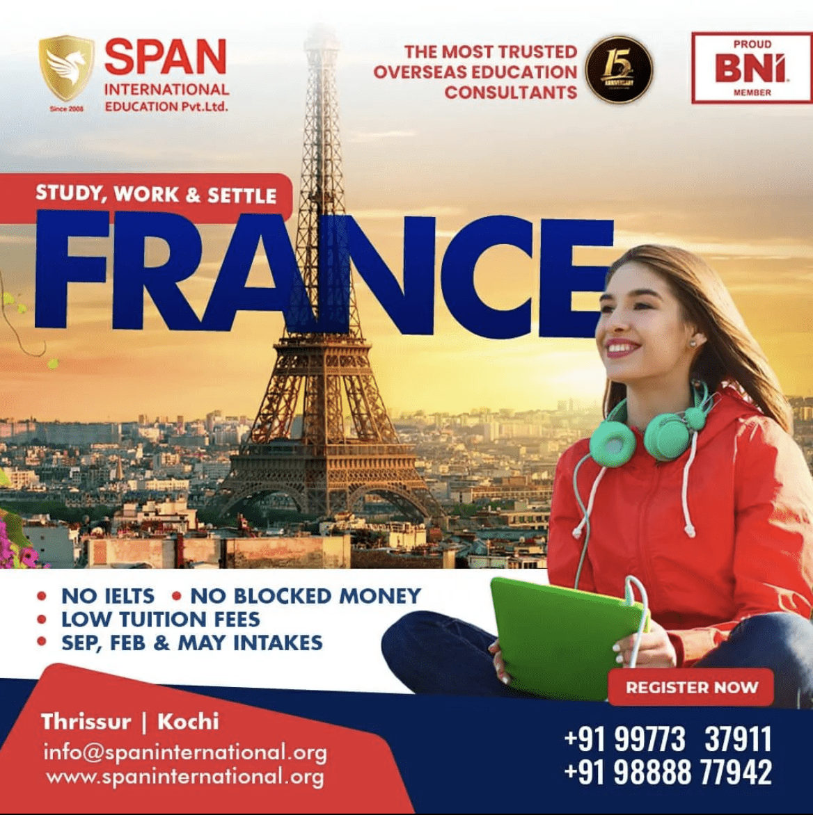 Study and Work in France Best study abroad consultants in Kochi
